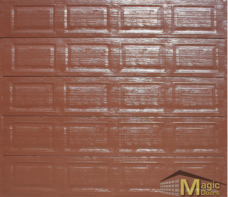 Single aluzinc garage door brown 20 panel
