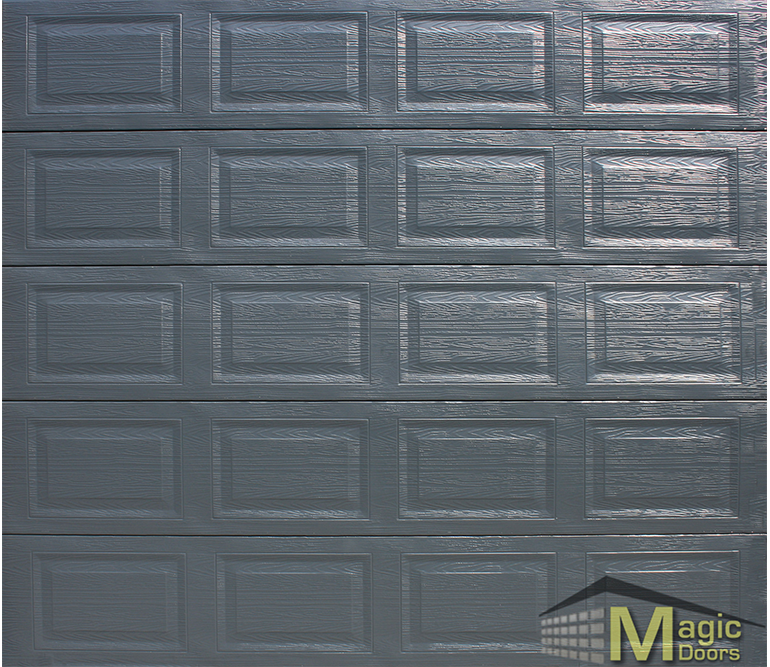 Single aluzinc garage door dark grey 20 panel