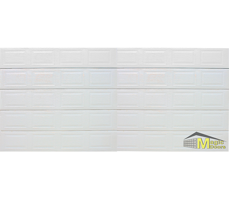Double garage door aluzinc white 40-panel