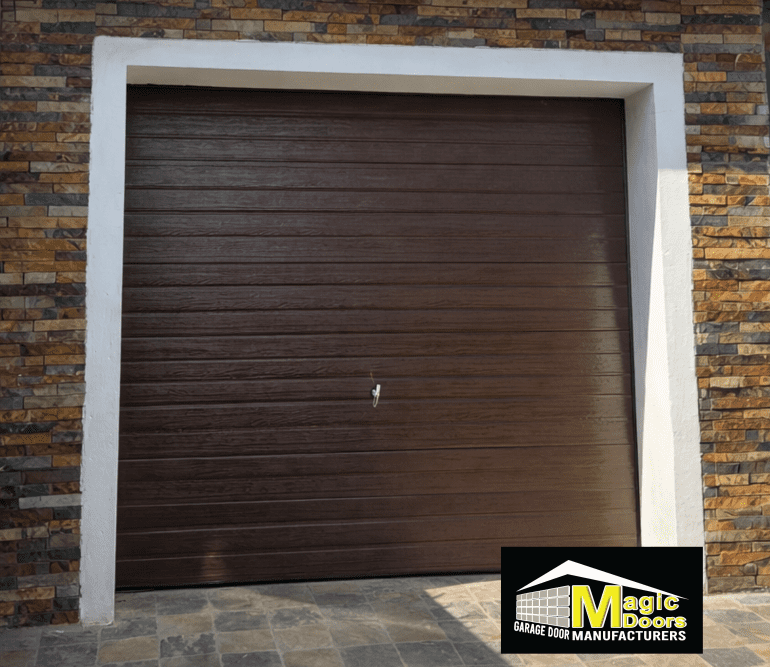 Magic Doors aluzinc Brown Slat