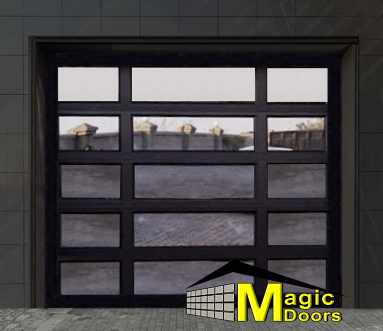 Glass and Aluminium Single Garage Door