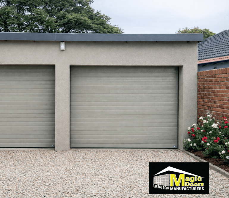 Magic Doors Aluzinc Stone Grey Slat